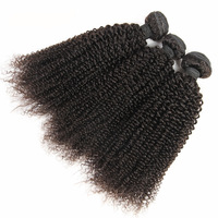 Extensions de cheveux brésiliens d'usine, couleur 1B, cheveux bouclés Jerry, double trame, cheveux humains, type rideau