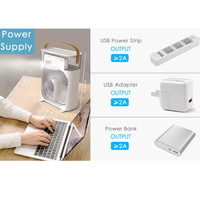 Mini Ventilateur Brumisateur Rafraîchisseur d'Air Évaporatif Portable, Alimenté par USB, pour Eau ou Glace
