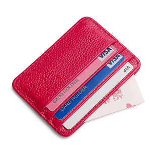Lateen Customizable Metal Logo Transaction Card Storage Kit, Ultra-thin Durable PU Open-Loop Unisex <b>ID</b> Card <b>Holder</b> - Product Image 3