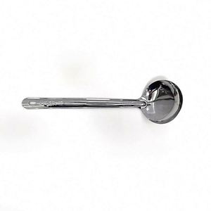 Wholesale Cheap Price Stainless Steel Serving Spoon Ladle Strainer With Long Handle Flower Pattern Thin Material Kitchen Tool - Product Image 3