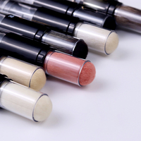 Kuas Bedak Smudge Hotsales Bulu Sintetis untuk Kecantikan Wajah Bebas Kekejaman Hewan, Dapat Digunakan untuk Mencukur, Set Kuas Makeup