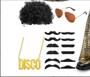 Costume d'Halloween vintage années 60-70 style <span class=keywords><strong>hippie</strong></span>, pantalon à paillettes, haut, pantalon pattes d'éléphant pour homme, tenue brillante pour chanteur <span class=keywords><strong>de</strong></span> discothèque et danseur - Product Image 5
