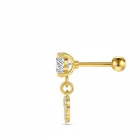 Anneau de nombril en acier chirurgical 14G, piercing de nombril mignon pour femme