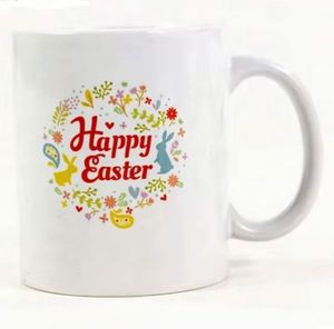 แก้วกาแฟเซรามิกสีขาวล้วน พิมพ์ลายโลโก้ตามสั่ง ของขวัญส่งเสริมการขาย ดีไซน์โดดเด่น ขายดี - Product Image 3