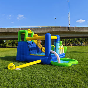 Château <span class=keywords><strong>gonflable</strong></span> pour enfants Frog Prince avec toboggan d'escalade, matériau Oxford 420D+840D, installation facile - Parfait pour l'extérieur - Product Image 5