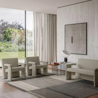 Fauteuil italien de luxe en velours personnalisé pour villa, salon, canapé à deux places, chaise de loisir simple, mobilier de maison