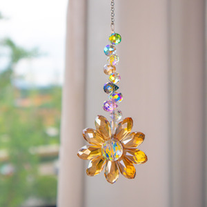 Wholesale Sunflower <strong>Rainbow</strong> <strong>Maker</strong> K9 Crystal Suncatcher Indoor Window Outdoor Garden Decor Gifts - Product Image 4