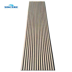 Panneaux acoustiques en polyester haute densité, <span class=keywords><strong>lattes</strong></span> <span class=keywords><strong>de</strong></span> bois modernes, insonorisation murale pour chambre à coucher, bureau, hôtel - Absorption acoustique élevée, bois AKU - Product Image 1