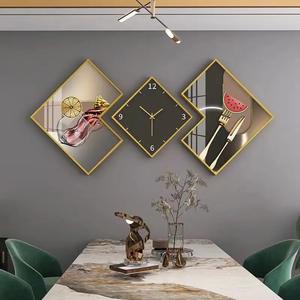 150*71cm Set <span class=keywords><strong>3</strong></span> moderne Uhren Kreative Modellierung Design Wand dekorative Uhr Licht Luxus Wandbehang Dekor Kunst Uhr zum Verkauf - Product Image 1