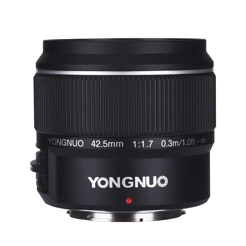 YONGNUO YN42.5mm F1.7M büyük diyafram AF/MF Lens standart ana Lens için M4/3 montaj DSLR kameralar için GF8 GF9 Olympus E-PL9