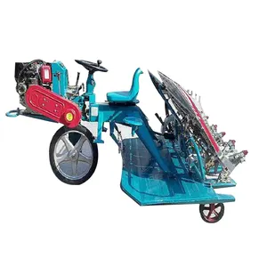 2019 ht sale high speed china agriculture seedling planter 6 rows walking paddy rice transplanter