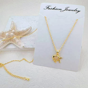 CH-LAN0920 Lovely Shell Necklace Cheap Mini Copper Shell Charms Necklace Fish/<strong>Crab</strong>/Whale Charms Necklace <strong>Jewelry</strong> Wholesale - Product Image 2