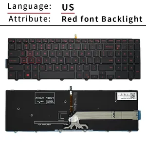 Teclado para ordenador portátil en inglés, español, ruso, estadounidense, brasileño, para Dell Inspiron 15 7557 7559 7748 17 5547 5748 5749 P39F <span class=keywords><strong>P51F</strong></span> P57F N5547 - Product Image 2