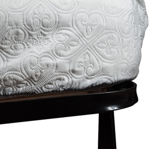 Quilted Mattress Cover 180x200 Cm Cream Floral Pattern Anti Mite Protection - Product Image 5