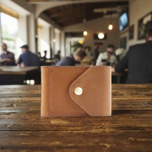 Boshiho Customized Vintage Mini Leather Wallet Portable Card Case for Driver's License & ATM <b>ID</b> Slim Polyester Card <b>Holder</b> - Product Image 5