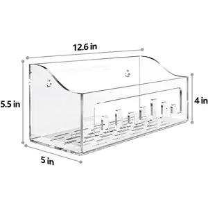 2024 High Quality Clesr Acrylic Bathroom Storage Organizer Wall Mounted Body Wash Shower Gel Shampoo Shower Shelves