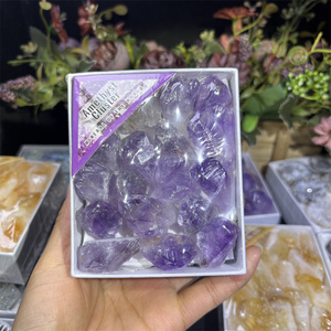 Juego <span class=keywords><strong>de</strong></span> caja <span class=keywords><strong>de</strong></span> regalo <span class=keywords><strong>de</strong></span> piedra cruda <span class=keywords><strong>de</strong></span> piedras preciosas <span class=keywords><strong>de</strong></span> alta calidad, artesanías <span class=keywords><strong>de</strong></span> cristal, piedra curativa, amatista, caja <span class=keywords><strong>de</strong></span> piedra cruda mixta para Decoración - Product Image 4