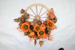 Guirlande artificielle personnalisée pour Halloween Couronne d'automne pour Thanksgiving Couronne de citrouille artificielle de 24 pouces - Product Image 3