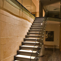 Système de garde-corps en verre pour escalier YL METAL en acier inoxydable, avec embouts en acier inoxydable et aluminium pour balcon