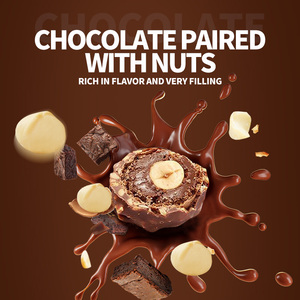 Ngày Valentine Rắn Vàng Sô Cô La Bóng Kem Snack Halal Biscuit Mix Sôcôla Kẹo Kẹo Hợp Chất Sô Cô La Tùy Chỉnh OEM - Product Image 5