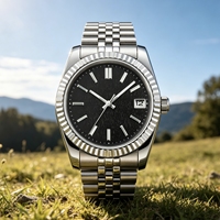 36mm Saphirglas 10ATM Wasserdicht Rosa Grün Blau NH35 Uhrwerk Taucher Mechanische Automatik Elegante Damenuhr mit Individuellem LOGO