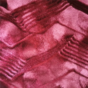 100% Polyester <span class=keywords><strong>Super</strong></span> doux velours tissu coréen velours anneau brossé fleur tricoté imprimé motif pour mode robe doublure - Product Image 4