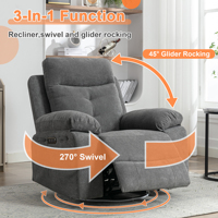 Fauteuil inclinable électrique sans fil au design moderne des États-Unis pour le salon