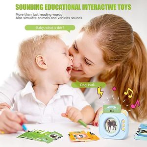 Mainan pendidikan Bilingual Prancis/Inggris, mesin pembelajaran pidato terapi kata-kata penglihatan kartu Flash untuk edukasi anak-anak - Product Image 4