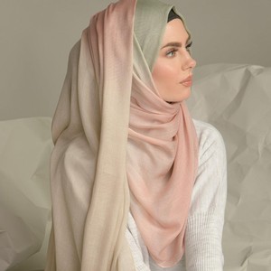 100% real modal Rayon Modal Peso ligero suave con ligera textura algodón modal ombre hijab musulmán hijab para niña - Product Image 1