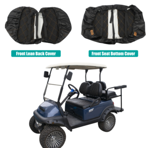 NOKINS-Kit de cubierta de asiento de vinilo, accesorio para carrito de Golf, negro, sin logotipo - Product Image 5