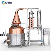 Distillateur multifonctionnel ZJ 1000L en cuivre TP2 pour la distillation d'alcool, équipement de distillerie pour whisky et brandy