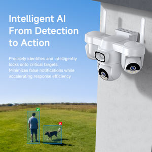 Caméra de surveillance solaire AG623SR 9MP 4G 12000mAh Triple objectif 6 moteurs PTZ CMOS Puce HiSilicon Vision nocturne couleur Application O-Kam Bidirectionnelle - Product Image 5