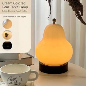 Cute <b>Nursery</b> Pear Lamp for Baby and Toddler Touch Stepless Dimmable USB Charging Bedside Lamp Dimmable <b>Nursery</b> Pear Lamps - Product Image 3