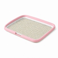 Toilette pour chien extra large à panneau plat avec grille amovible, protection anti-éclaboussures, lavable, en plastique, pour usage domestique
