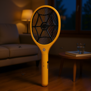 Matamoscas Eléctrico con Batería de 500 mAh, Color Amarillo, para Matar Mosquitos - Product Image 2