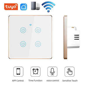 LangYeao EU UK 1/2/Gang Matter Smart Switch Hochwertiger Metallrahmen Kein Neutral draht Alexa Voice Control für Smart Home - Product Image 4