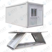Unité de conteneur démontable FLKT, réutilisable, préfabriquée, modulaire, bureau de chantier, conteneur d'expédition, camp de travail