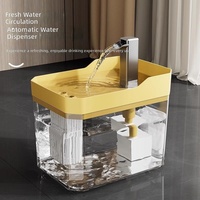 Fontaine à eau automatique pour animaux de compagnie en plastique, pompe sans fil à eau courante silencieuse pour chats et chiens