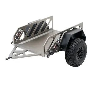 Simulasi Pendakian Mobil 1/10 Kontrol Mudah 4082 8083 D90 SCX10 90046 TRX-4 CNC Paduan Aluminium Trailer Kecil