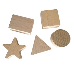 Chất lượng cao Montessori trẻ em Đồ chơi giáo dục vòng tròn bằng gỗ hình chữ nhật tam giác khối vuông cho trẻ em chơi và học tập - Product Image 3