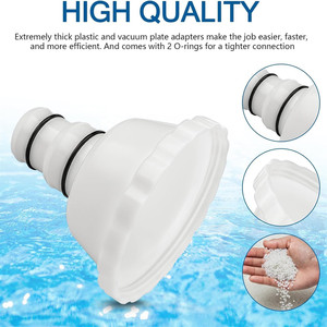 อะแดปเตอร์เครื่องดูดฝุ่นสระว่ายน้ำ Rp Rx Skimmer 1.5 นิ้ว ข้อต่อสำหรับสระว่ายน้ำเหนือพื้นดิน อุปกรณ์เสริมพีวีซีสีขาว - Product Image 2