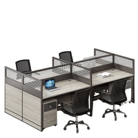 Meubles de bureau 2 places 4 personne cabine cloison de bureau modulaire table de poste de travail d'ordinateur chaise de bureau pour six