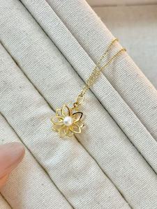 ชุดเครื่องประดับ UM Jewelry เงินแท้ 925 ประดับมุกน้ำจืด ชุบทอง 18K ลายแมนดาลาสีทอง สำหรับงานหมั้นและวันครบรอบ - Product Image 6