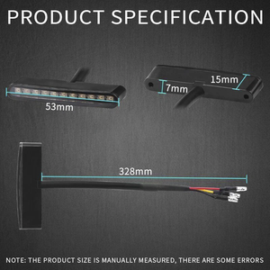 ชุดไฟท้าย LED สำหรับมอเตอร์ไซค์ ไฟเบรกหลังแบบดัดแปลง สำหรับฮาร์เลย์ ครุยเซอร์ ชอปเปอร์ ไฟส่องป้ายทะเบียนแบบยูนิเวอร์แซล - Product Image 5