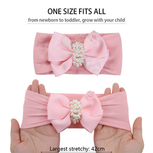Baby Parel Lint Haarstrikken Brede Hoofdband Meisjes Elastische Haarband Voor Kinderen Headwrap Kids Haaraccessoires - Product Image 6