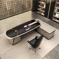 Bureau de direction moderne de luxe, bureau administratif pour PDG et managers, mobilier de bureau en bois durable et écologique de qualité supérieure