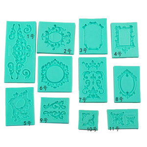 European Style Embossed Fondant Silicone Molds 11 Pieces Cake Decorating Borders Piping Chocolate Baking Supplies - Product Image 2