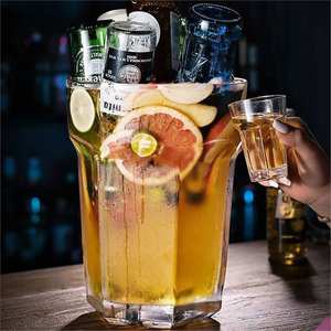 超大容量玻璃啤酒杯英雄杯六角4200毫升超大尺寸啤酒杯巨型玻璃杯 - Product Image 4