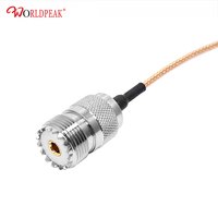 Câble coaxial UHF femelle vers BNC mâle RG316 de 50 cm, assemblage 50 Ohm PTFE à faible perte pour test radio