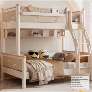 <span class=keywords><strong>Lit</strong></span> <span class=keywords><strong>double</strong></span> <span class=keywords><strong>convertible</strong></span> de luxe <span class=keywords><strong>en</strong></span> bois massif avec rangement, blanc, mobilier enfant, anti-chute, confortable et durable pour chambre à coucher - Product Image 1